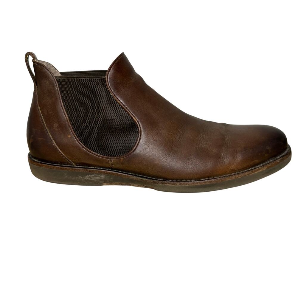 John Varvatos USA Leather Chelsea Boots‎ Men's 11 M Brown Pull On